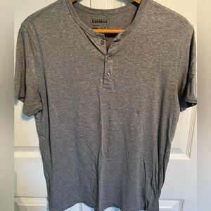 Gray Express Henley short sleeve
